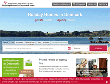 Tablet Screenshot of holidayhomesindenmark.com